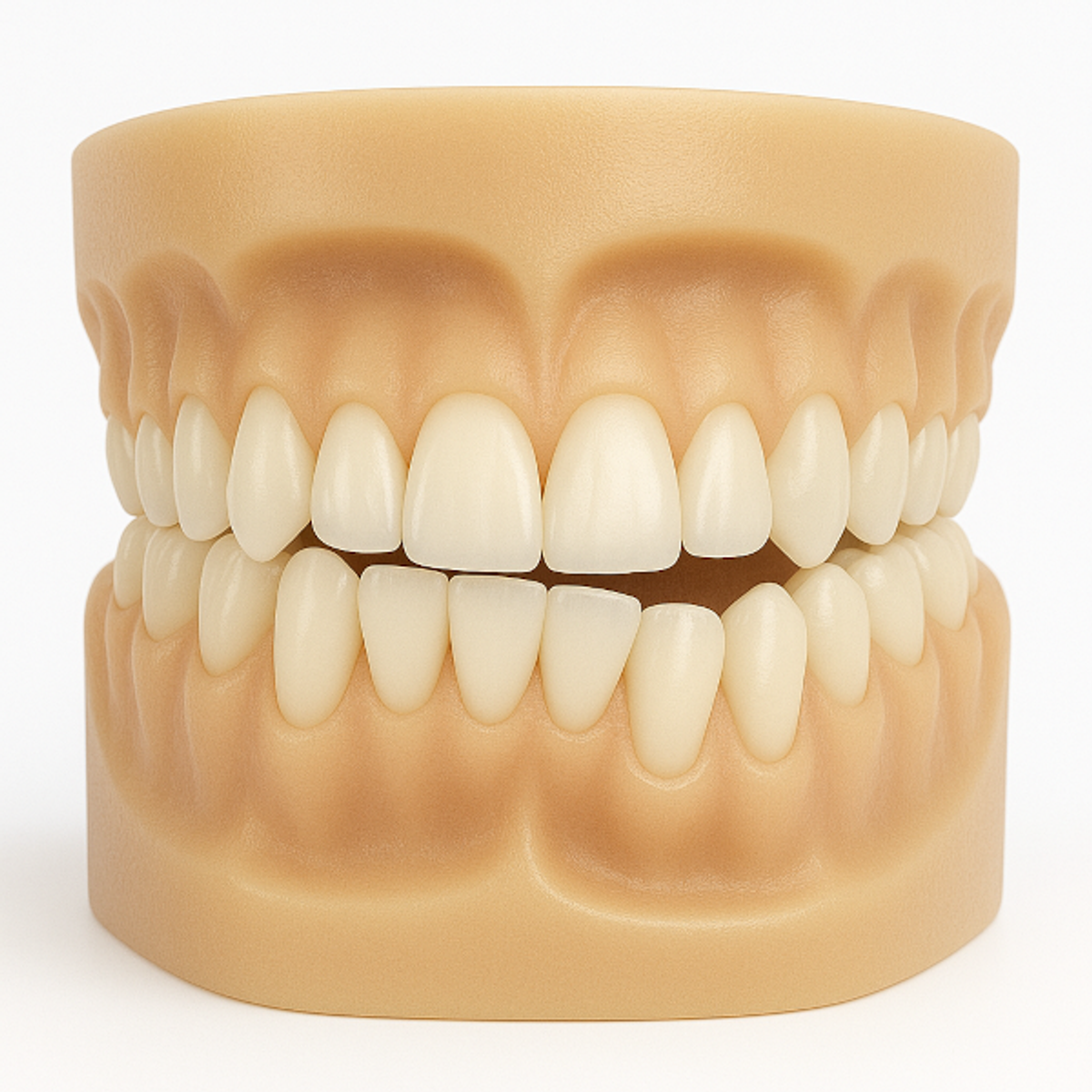 Kreuzbiss dargestellt anhand eines Models