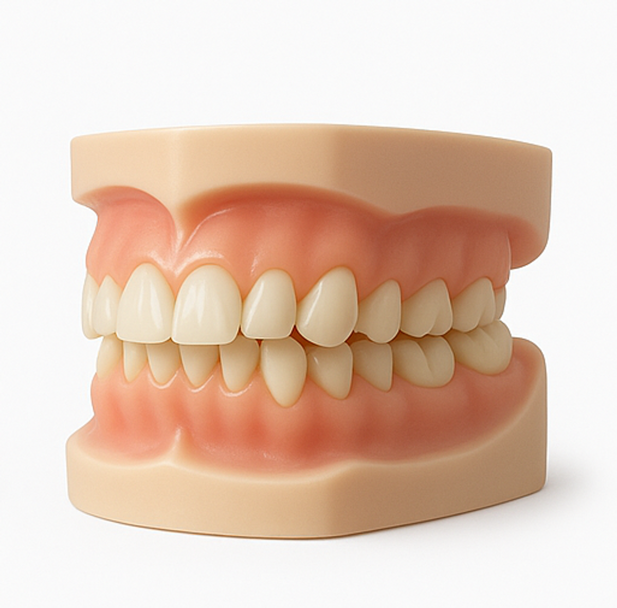 Dentale Plastik, die einen Überbiss aufweist 